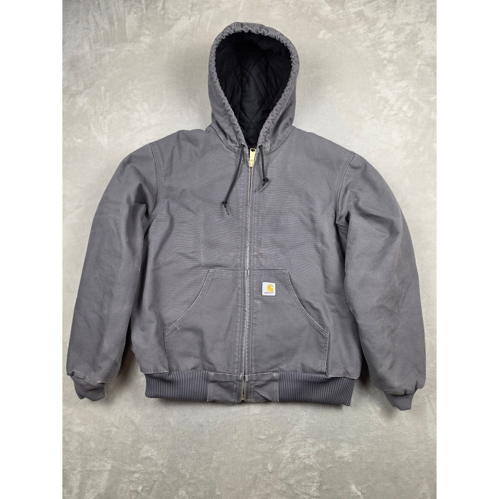 Carhartt J140 Active Jacket Mens M Loose Gravel Grey GVL Quilted Canvas Workwear